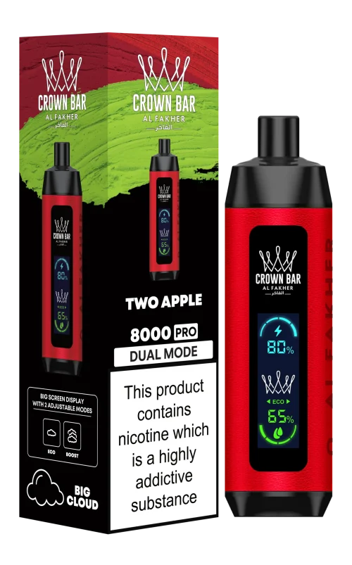 Al Fakher Crown Bar Disposables 8000 - Two Apple 5mg